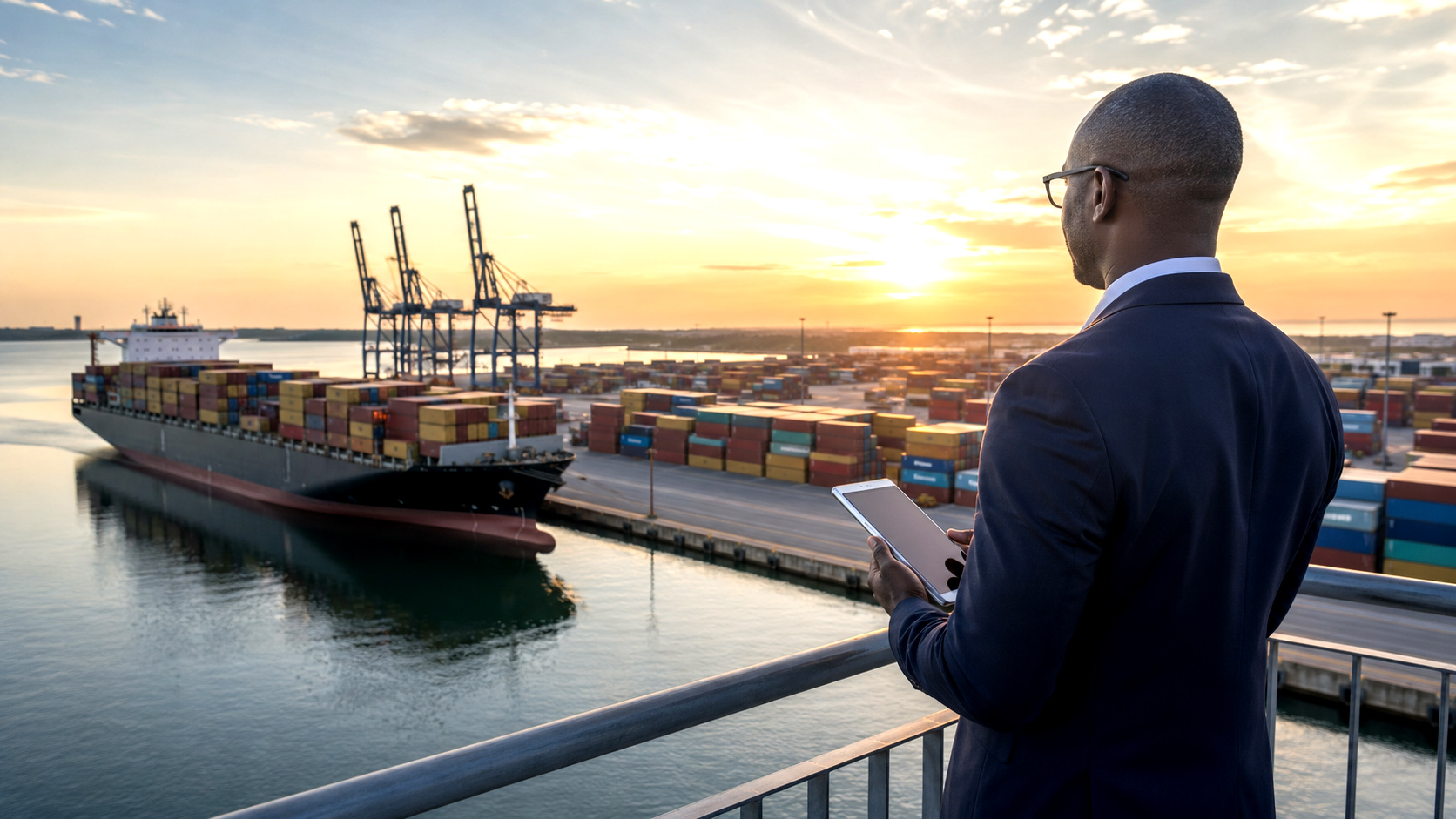 Trade shipping port